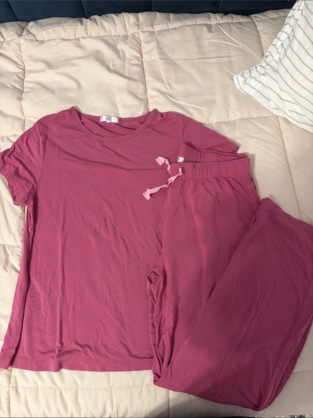 Women's Dusty Rose Short-Sleeve Pajama Set - Unknown Brand